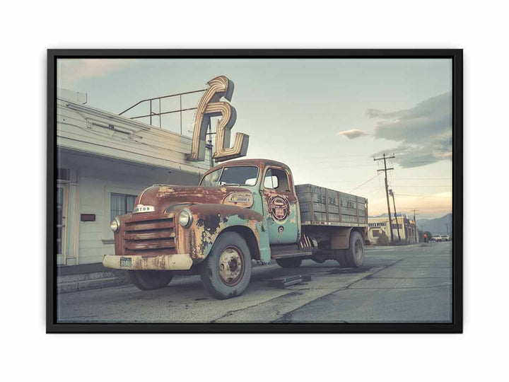 Vinatge Truck Wall Art canvas Print