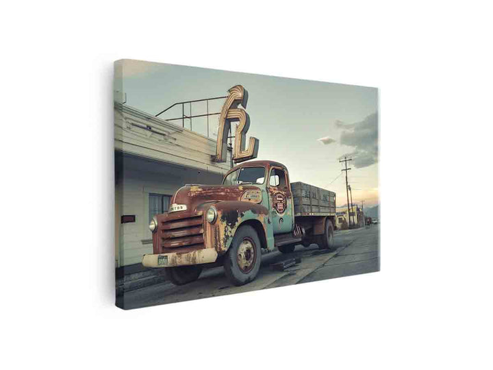 Vinatge Truck Wall Art canvas Print