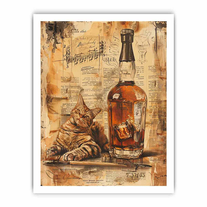 Vintage whiskey Art 3 framed Print