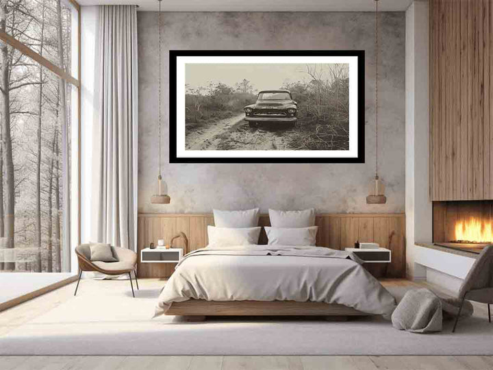 Vinatge Car Farmed Art Print