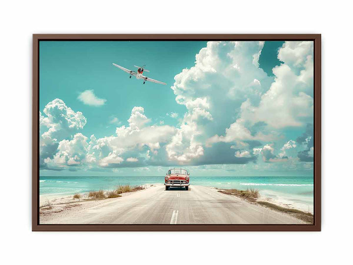 Beach Road Car  Art  Painting