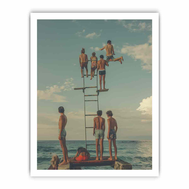 Diving Board Print framed Print