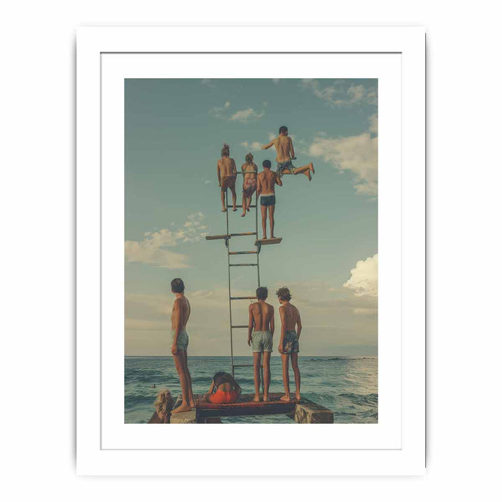 Diving Board Print framed Print