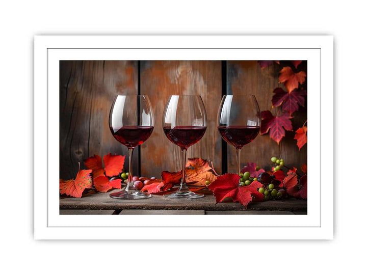 Red wine Frame print framed Print