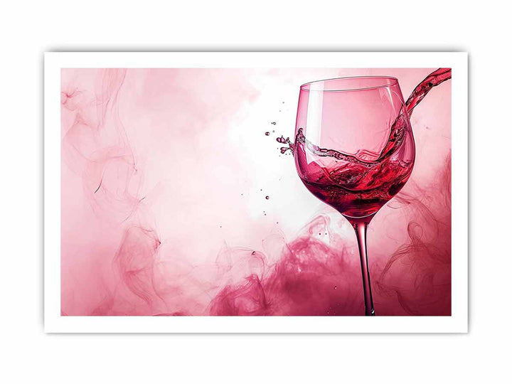 Wine Splash Painting framed Print