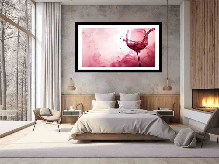 Wine Splash Painting Art Print