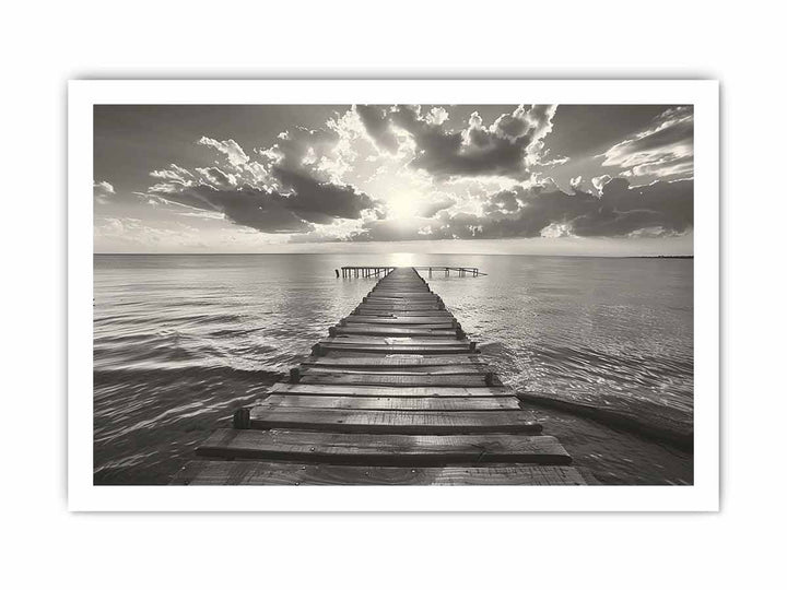 Walk to sea framed Print