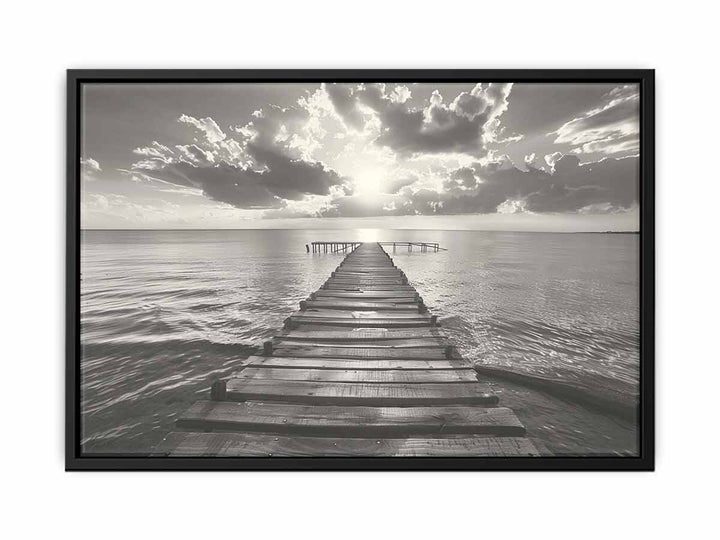 Walk to sea canvas Print