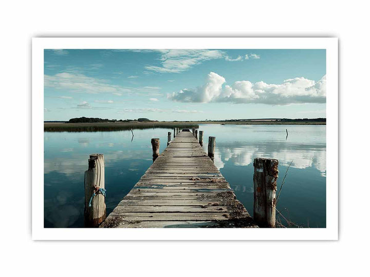 Sea Jetty Art framed Print