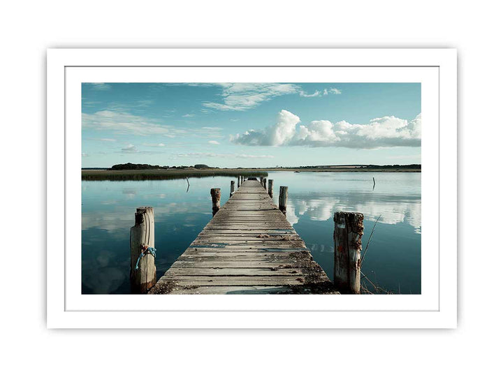 Sea Jetty Art framed Print