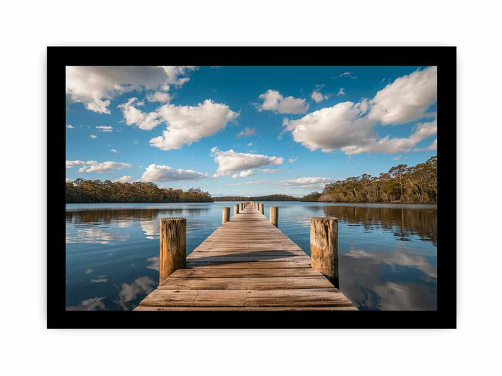 Sea jetty Print framed Print