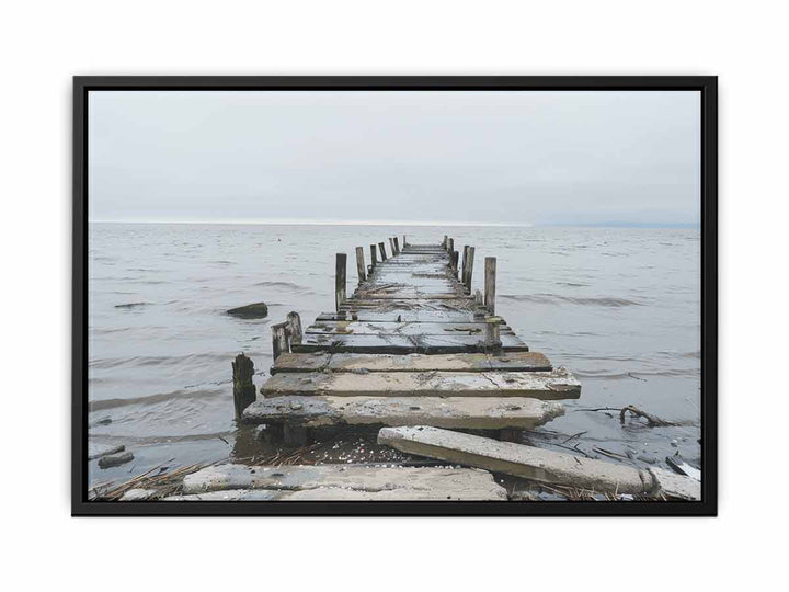 Broken Jetty Art canvas Print