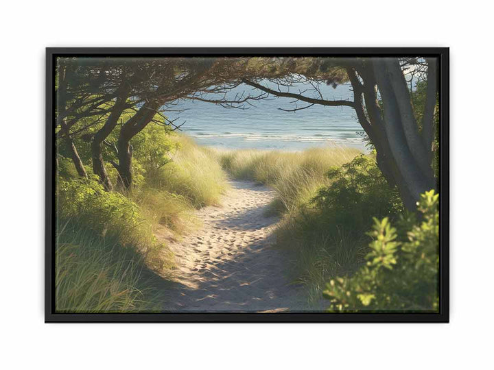 Beach Path Painting canvas Print