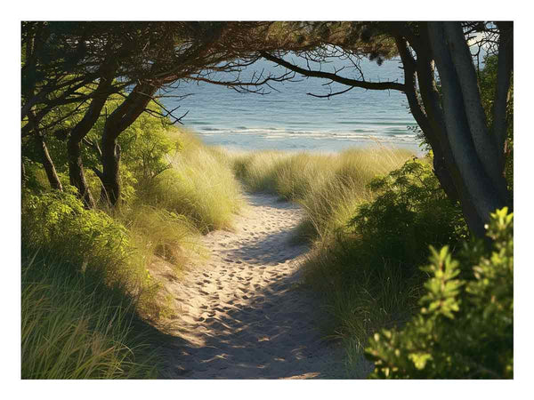 Beach Path Painting Art Print