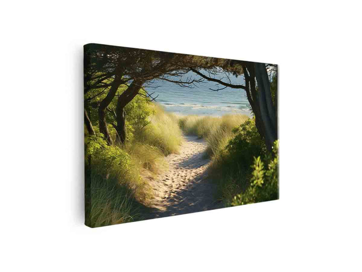 Beach Path Painting canvas Print