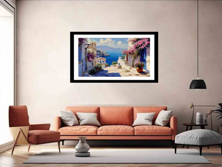 Greek Village  Art Print