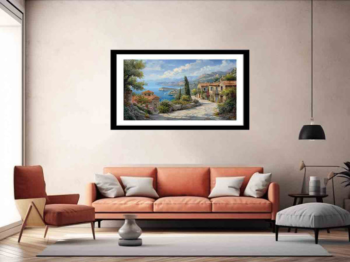 Greek Village  Art Print