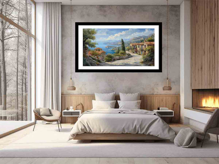 Greek Village  Art Print