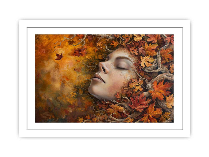 Thought in Fall art framed Print