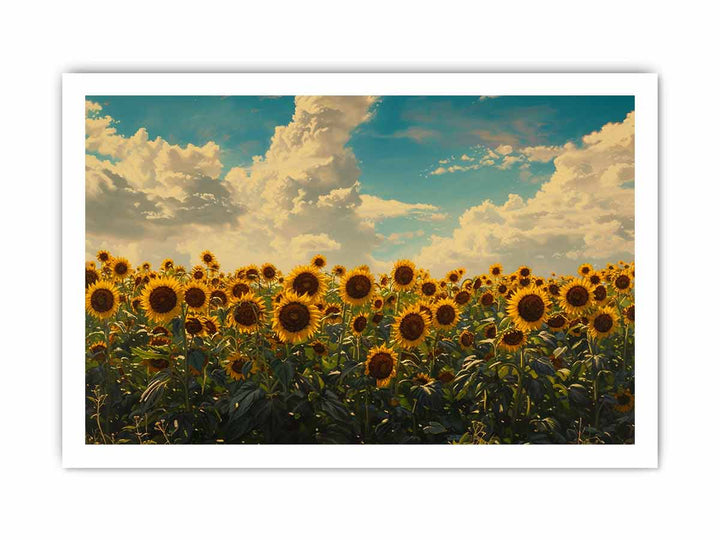 Summar Sunflower Art framed Print