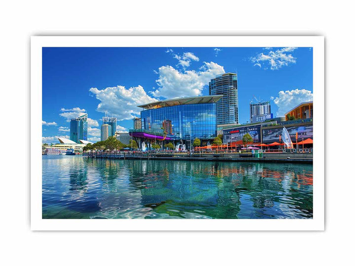 Darling Harbour Sydney  Art framed Print