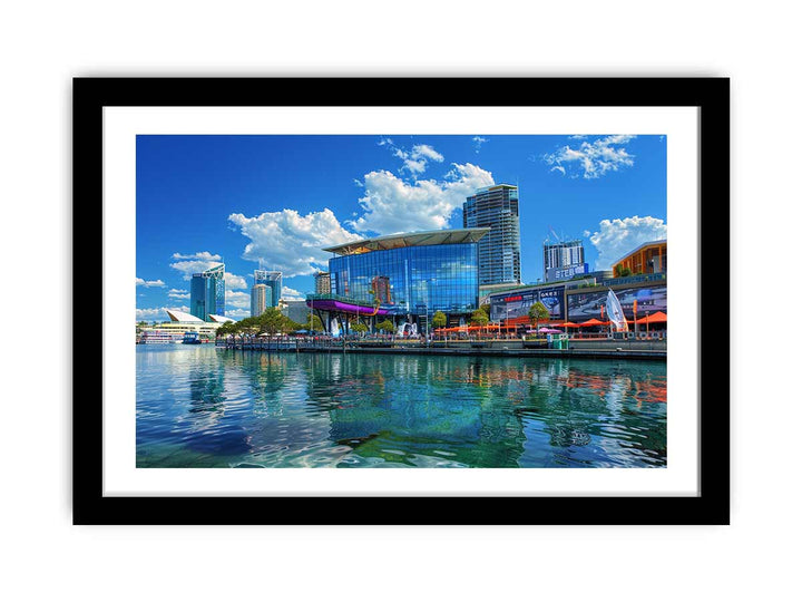 Darling Harbour Sydney  Art framed Print