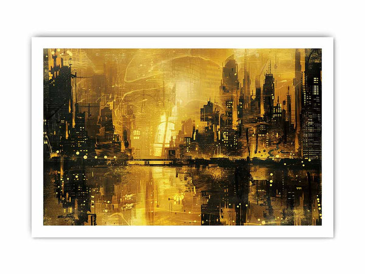 Gold Coast City Painting framed Print