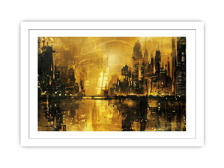 Gold Coast City Painting framed Print