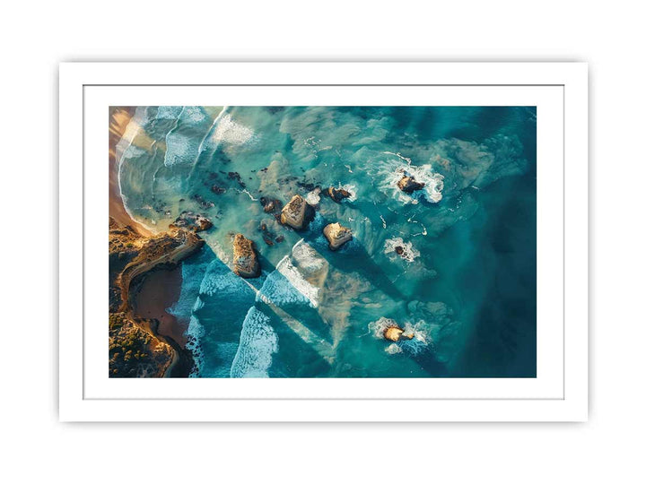 Great Ocean Road Drone View Art framed Print