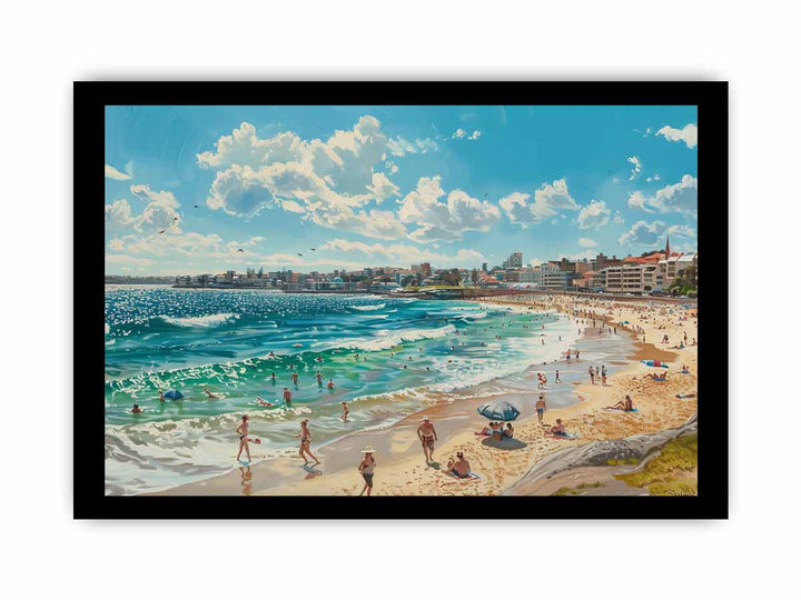 Bondi Beach Painting framed Print