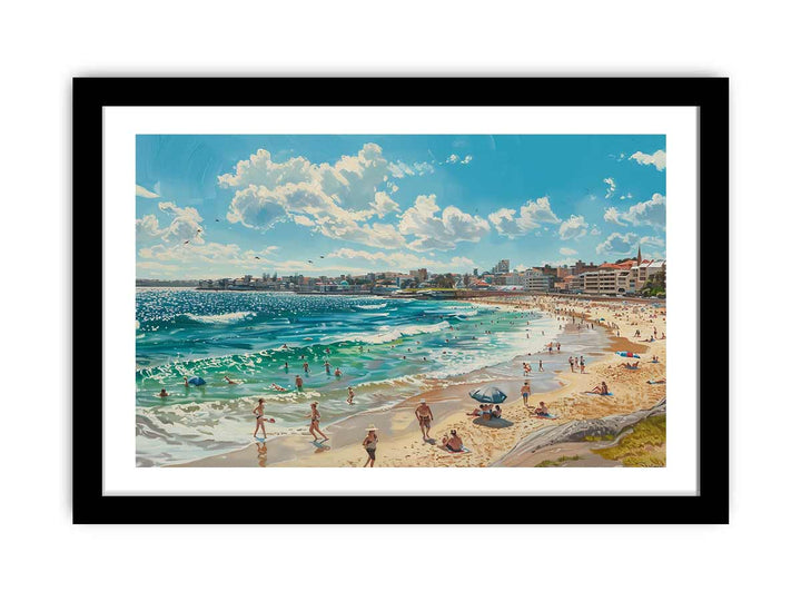 Bondi Beach Painting framed Print