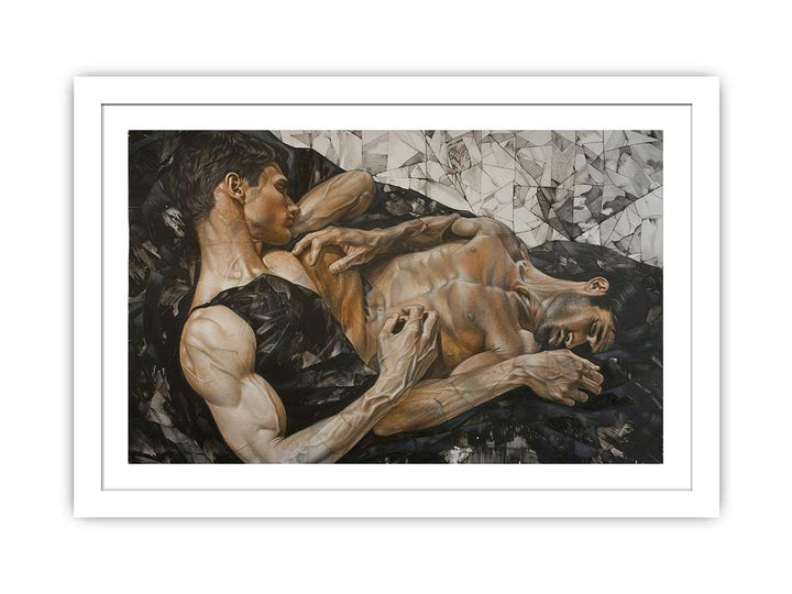 Homoerotic Painting framed Print