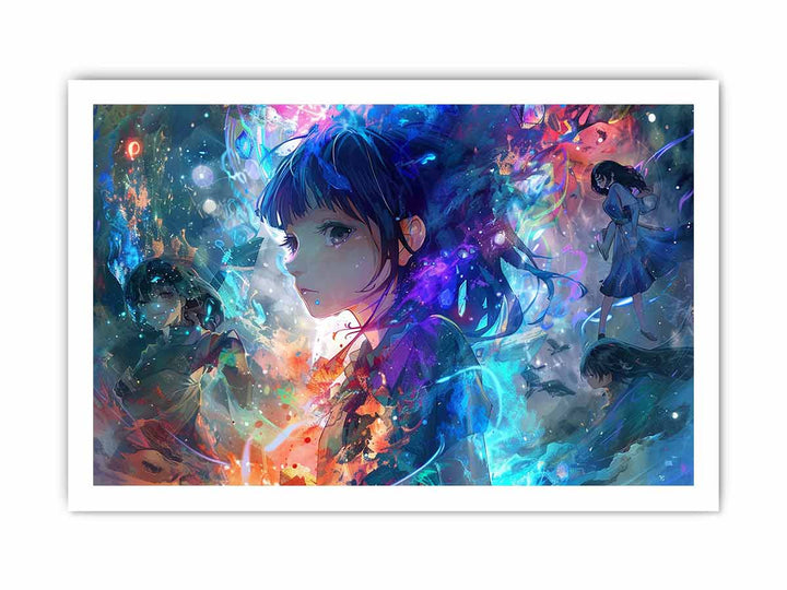 Anime Framed  Art framed Print