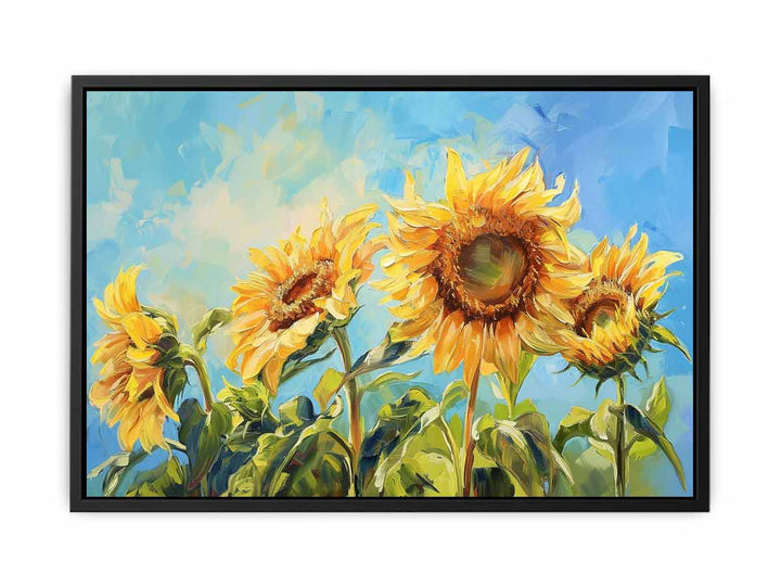 Summer Sunflowers Art canvas Print