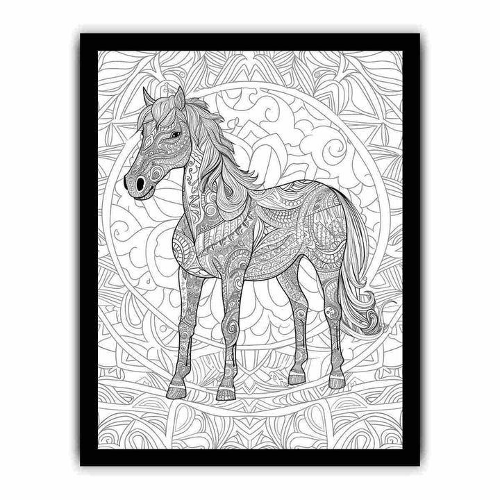 Colour me Horse framed Print