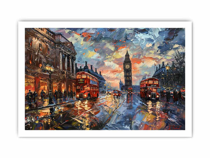 London Clock Art  print framed Print