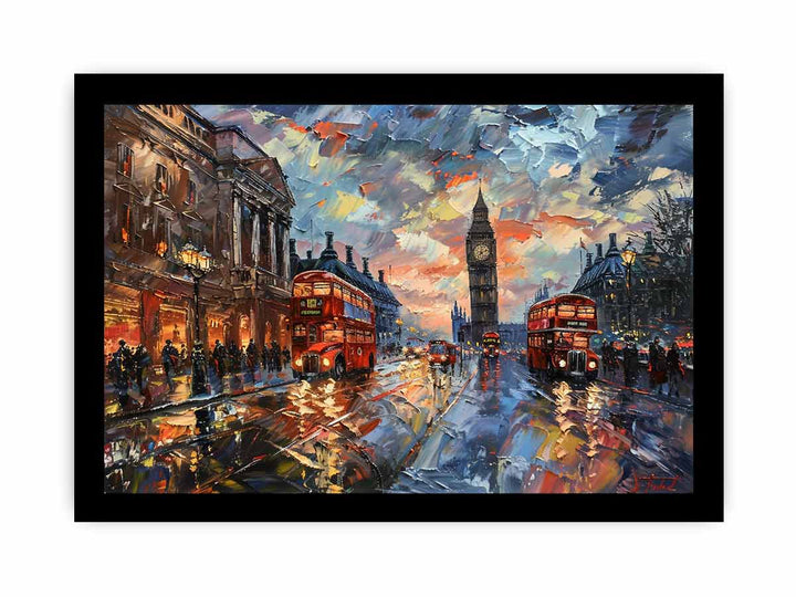 London Clock Art  print framed Print