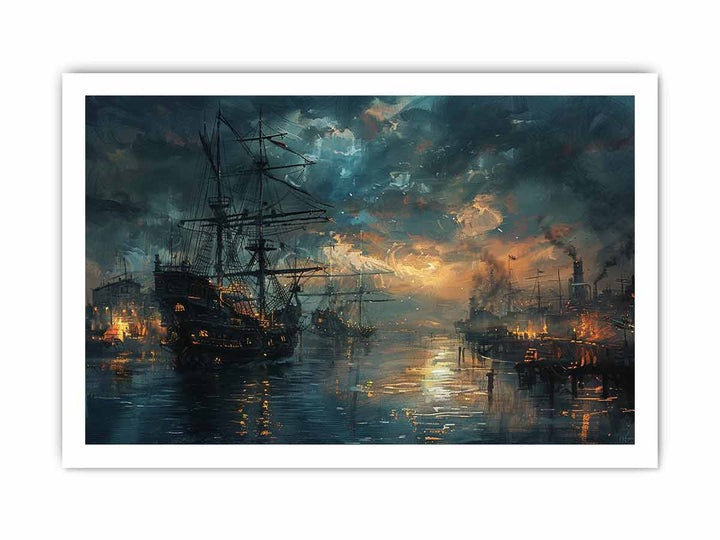 Port Art Print framed Print