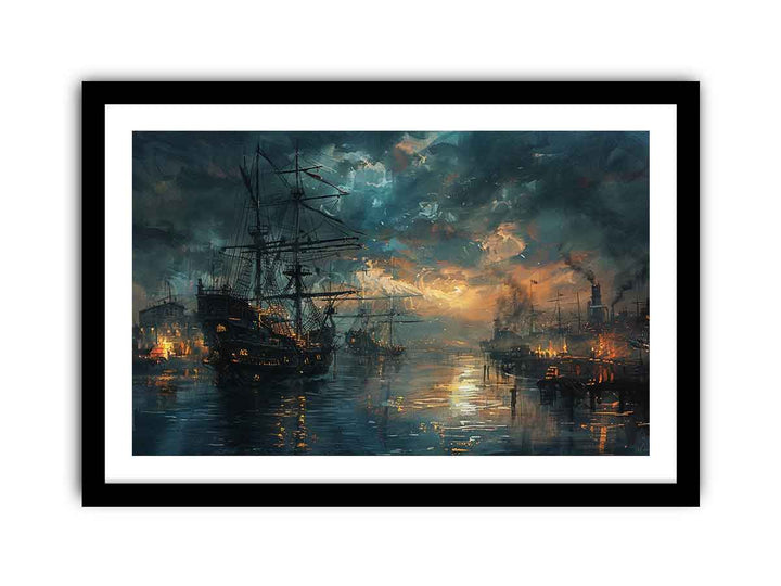 Port Art Print framed Print