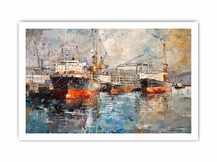 Port Painting framed Print