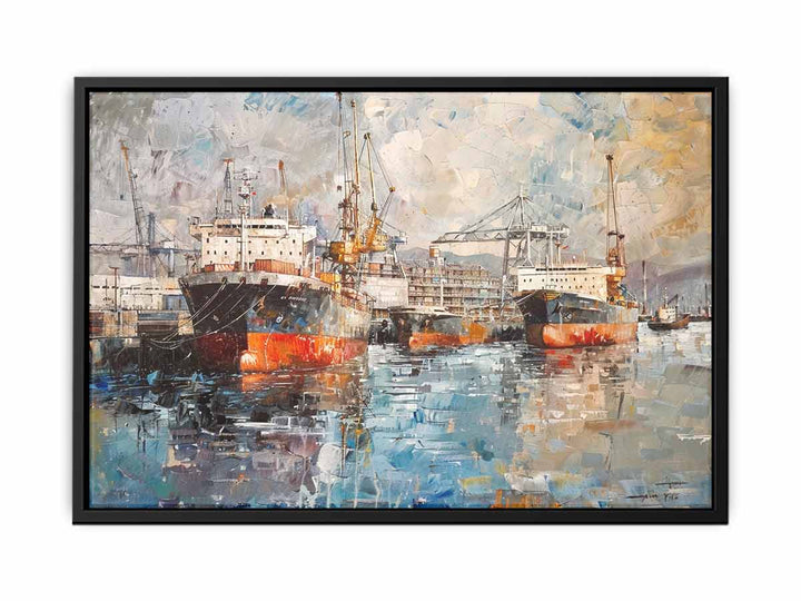 Port Painting canvas Print