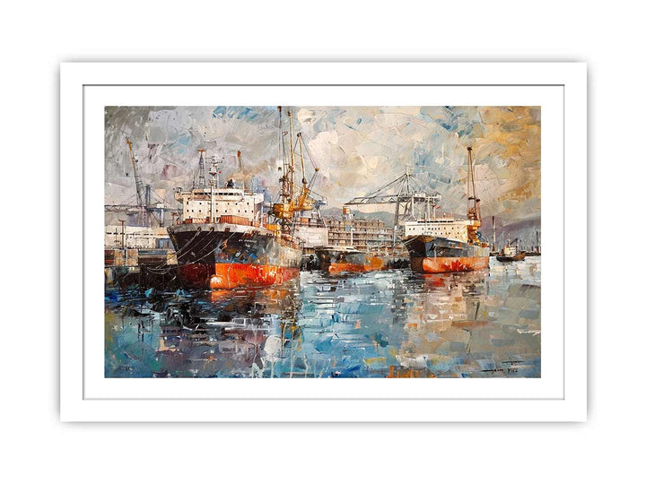 Port Painting framed Print