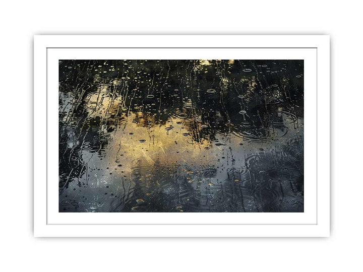 Rain Painting Art framed Print