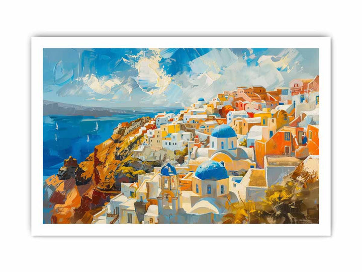 Santorini Print  framed Print