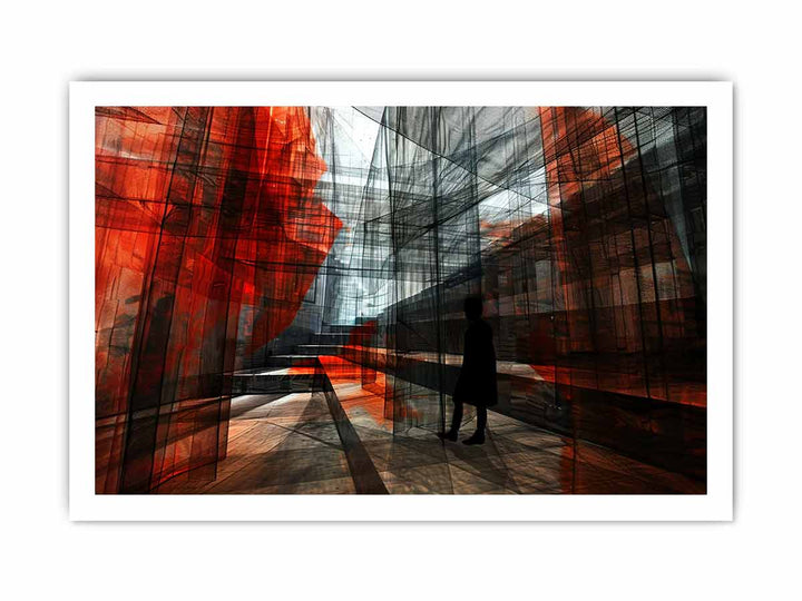 Modern net Art framed Print