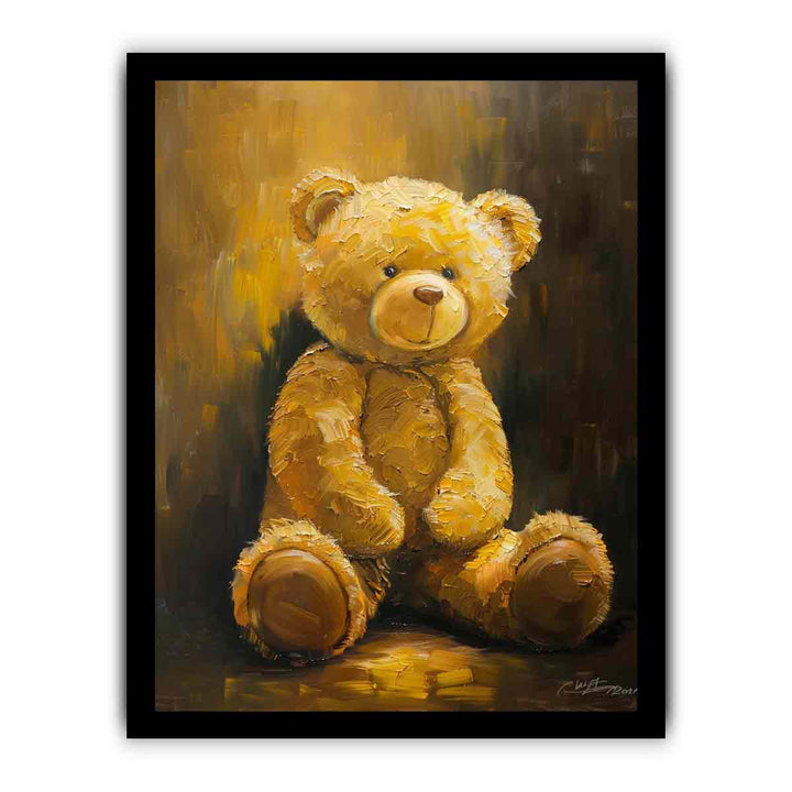 Teddy Bear Painting framed Print