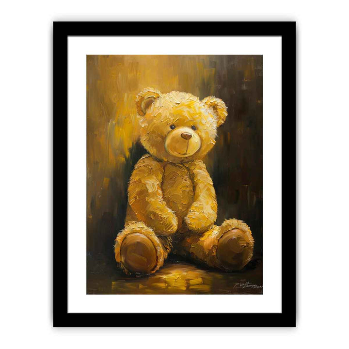 Teddy Bear Painting framed Print