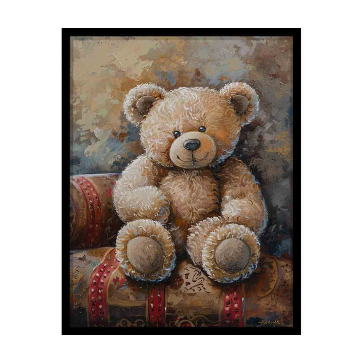 Teddy Bear Art canvas Print