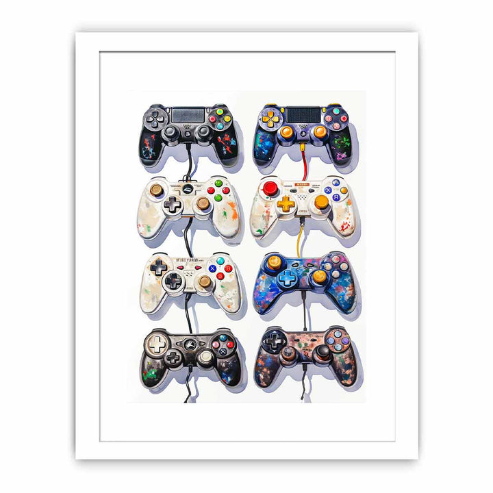 Video Game Controller Evolution Print framed Print