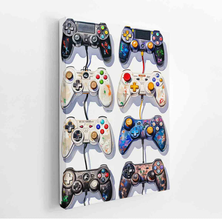 Video Game Controller Evolution Print canvas Print